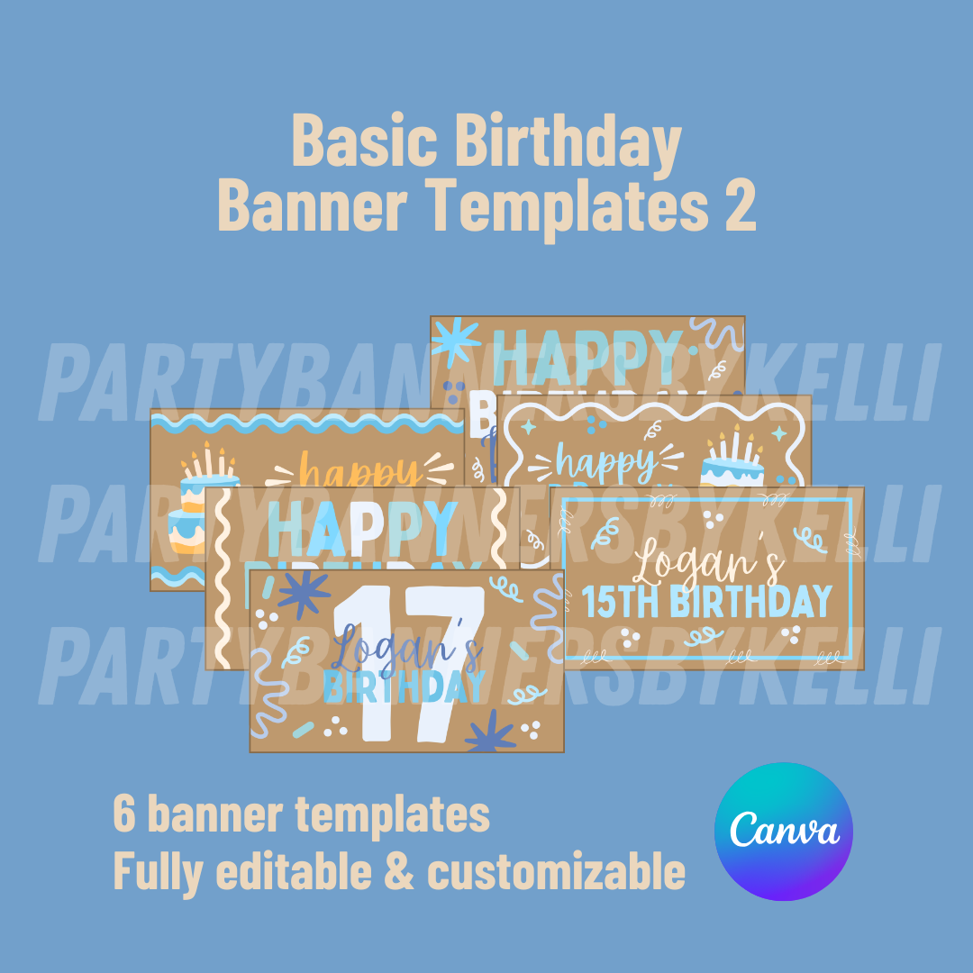 Basic Birthday Banner Templates 2