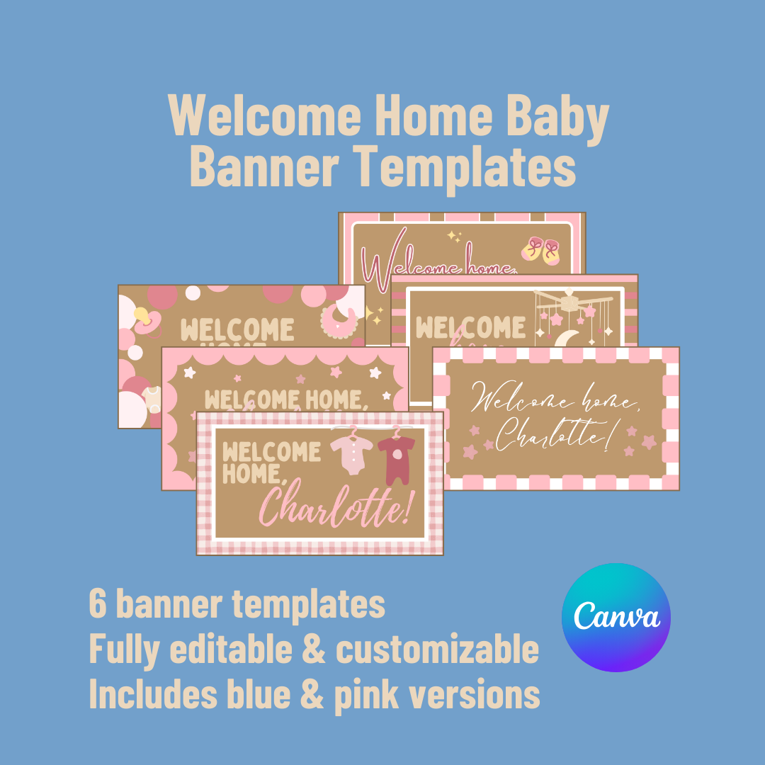 Welcome Home Baby Banner Templates