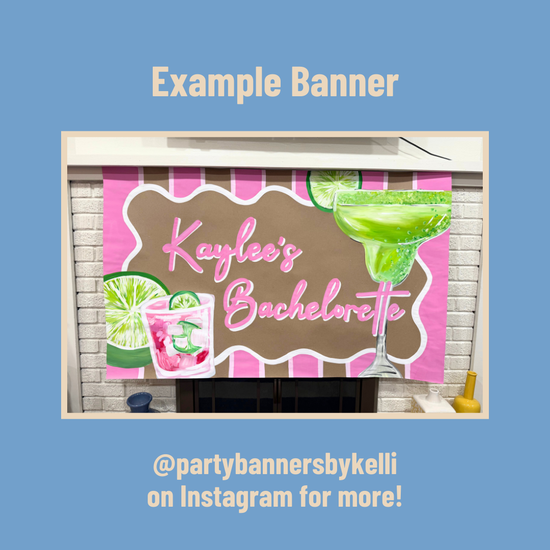 Margaritas & Matrimony Bachelorette Banner Templates