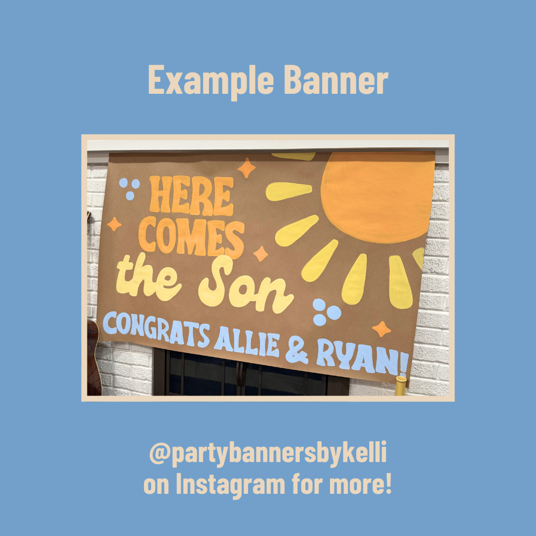 Here Comes the Son Baby Shower Banner Templates