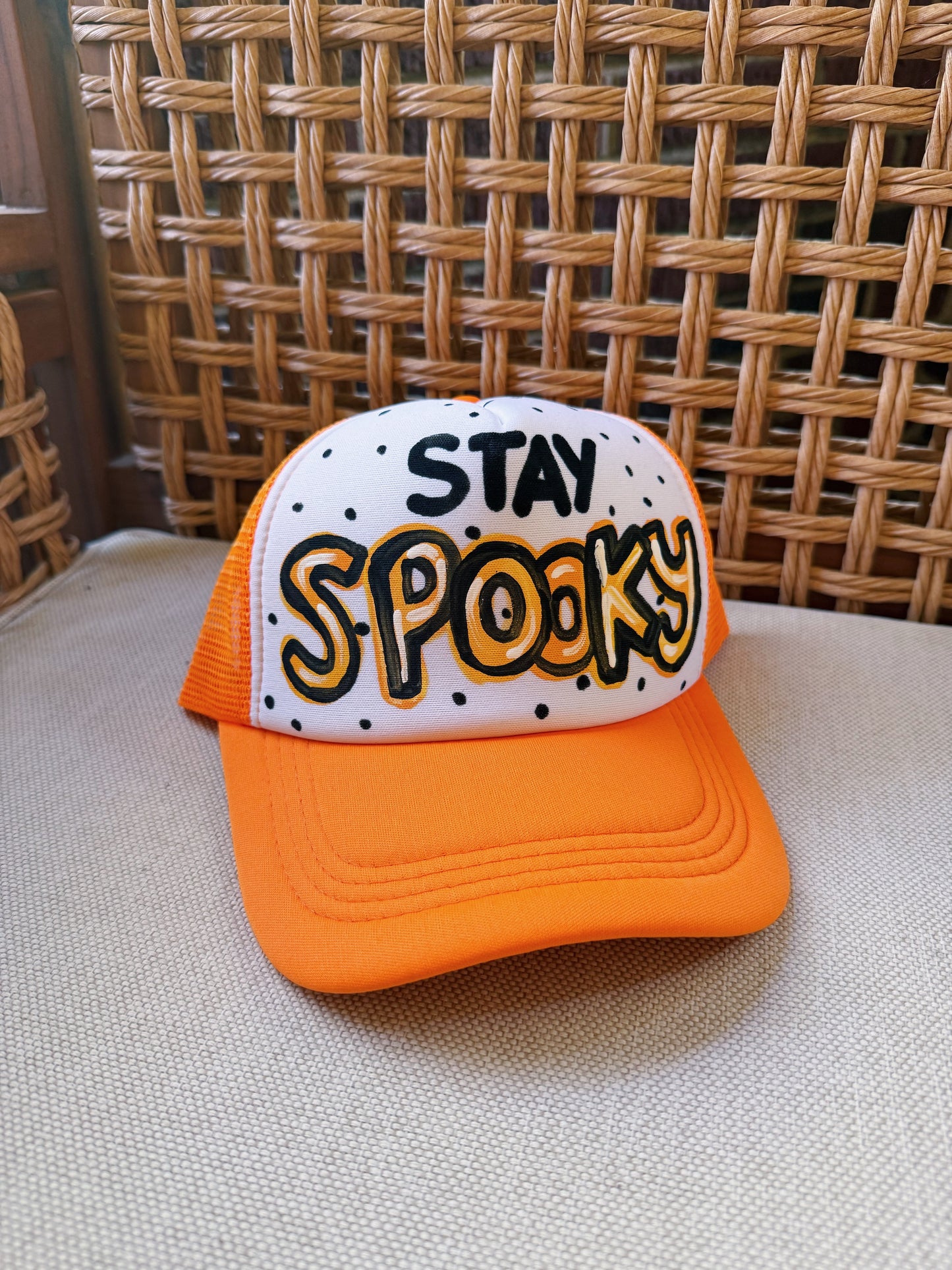 Stay Spooky Orange Trucker Hat