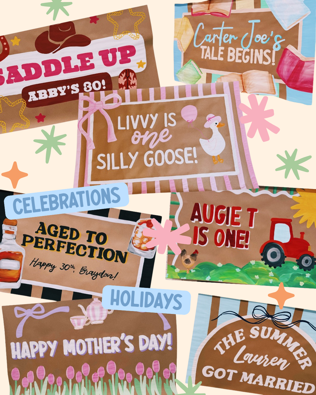 * Custom Handpainted Banner *