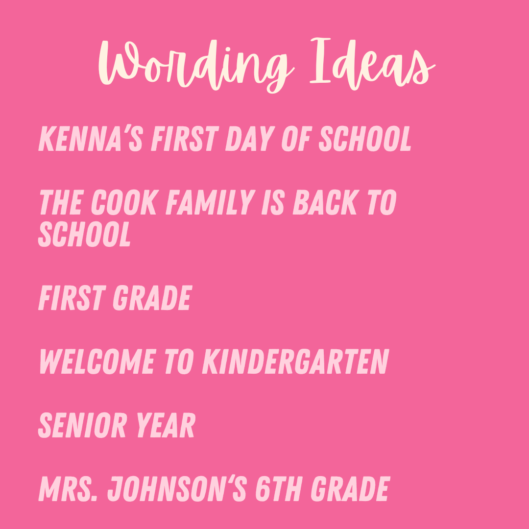 Personalized Back to School Mini Banner