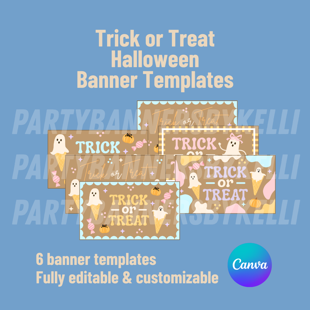 Trick or Treat Halloween Banner Templates