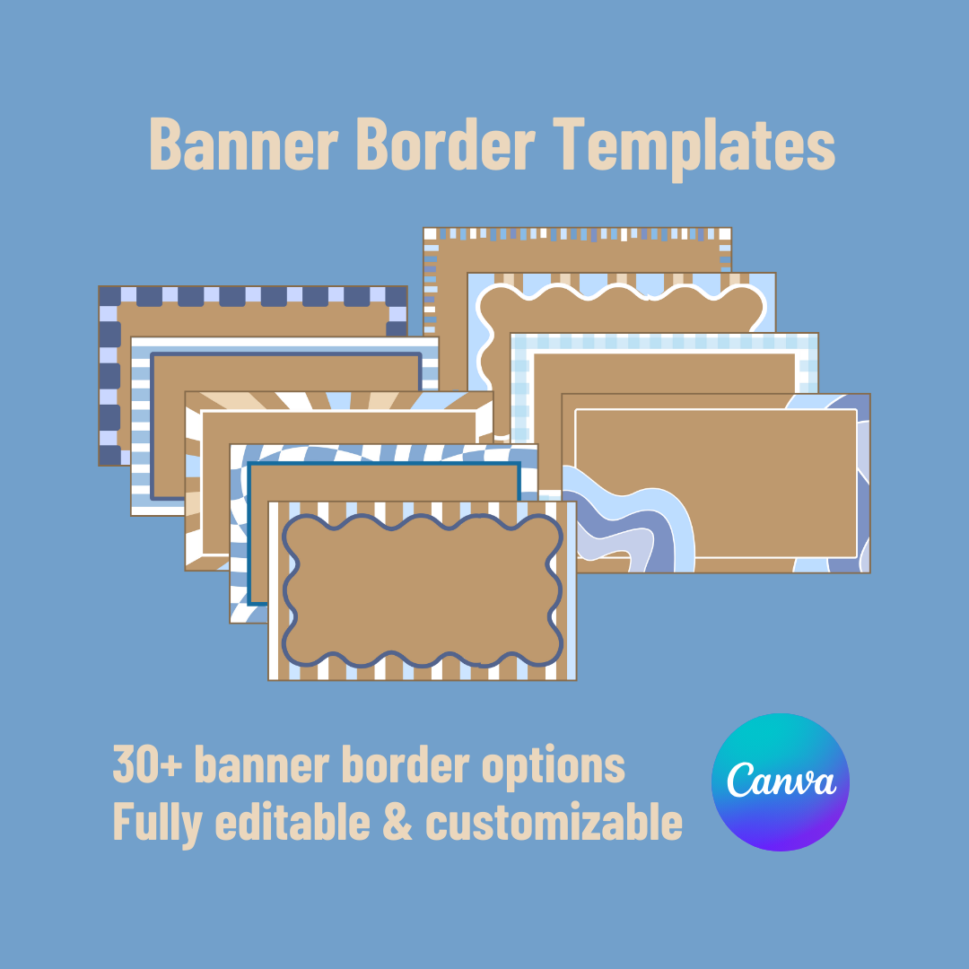 Double Banner Border Bundle Templates