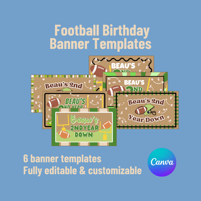 Football Birthday Banner Templates