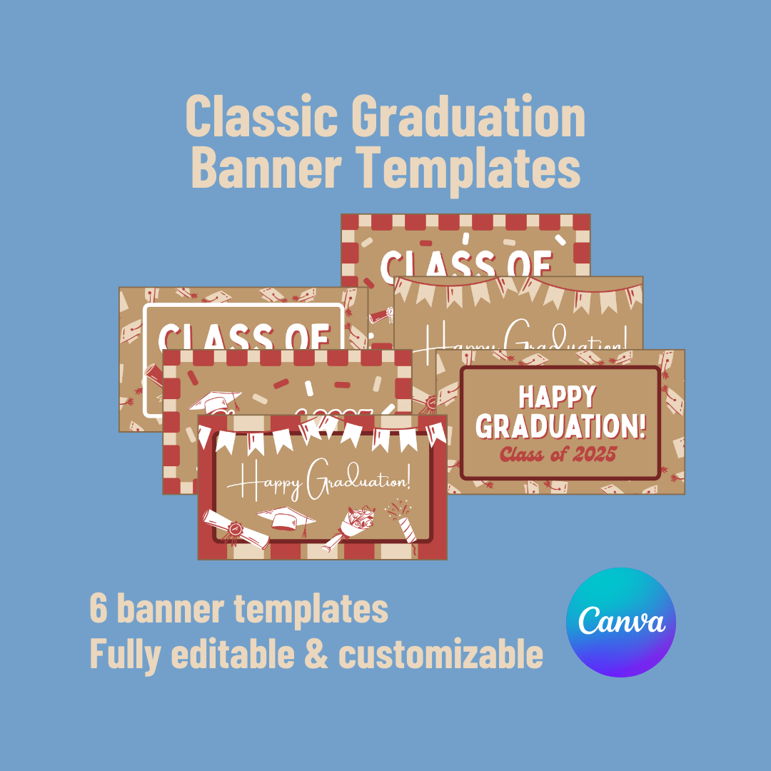 Classic Graduation Banner Templates – Party Banners by Kelli