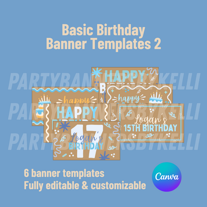 Basic Birthday Banner Templates 2