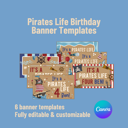 Pirates Life Birthday Banner Templates