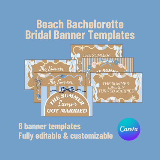 Beach Bachelorette Bridal Banner (The Summer She Turned Married)