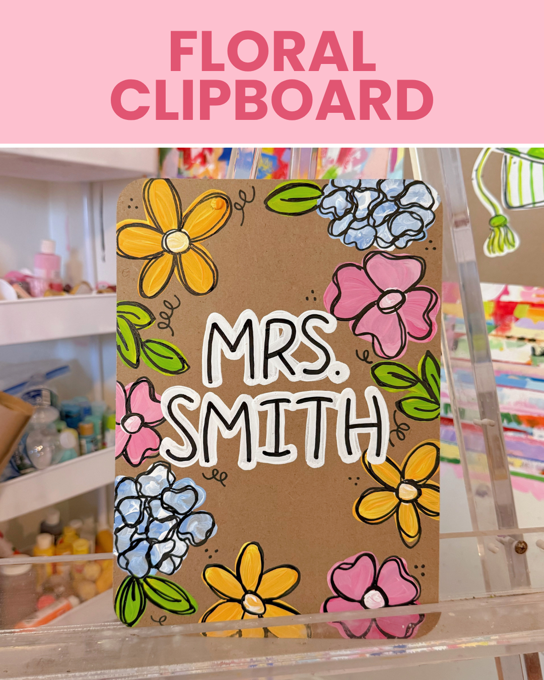 Floral Clipboard