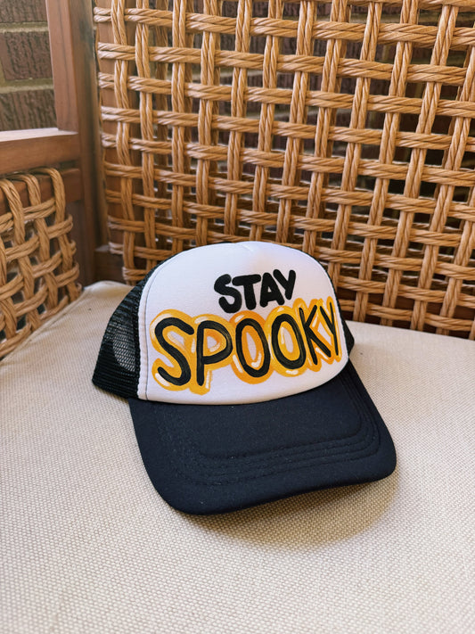 Stay Spooky Black Trucker Hat