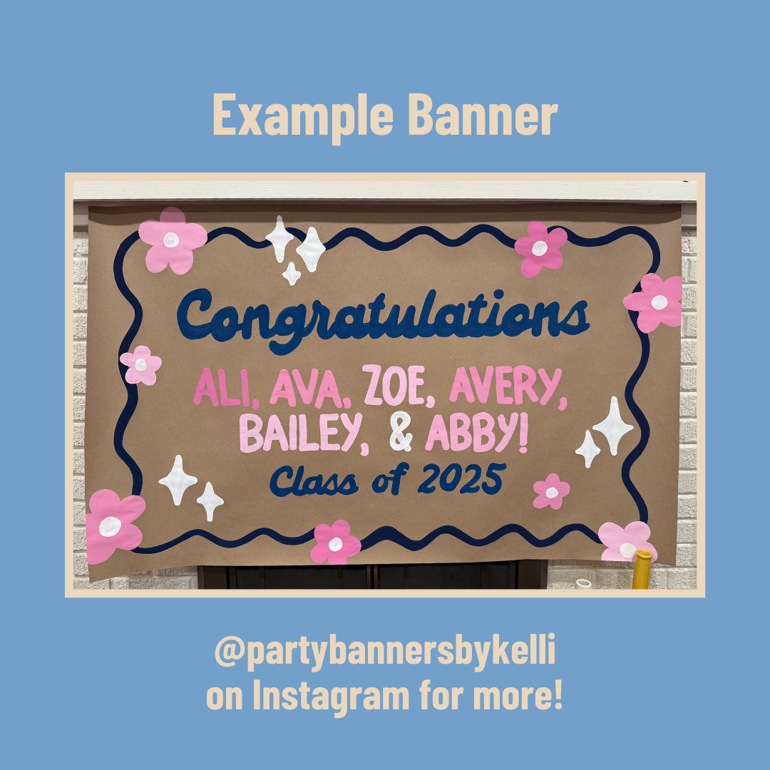 Floral Graduation Banner Templates
