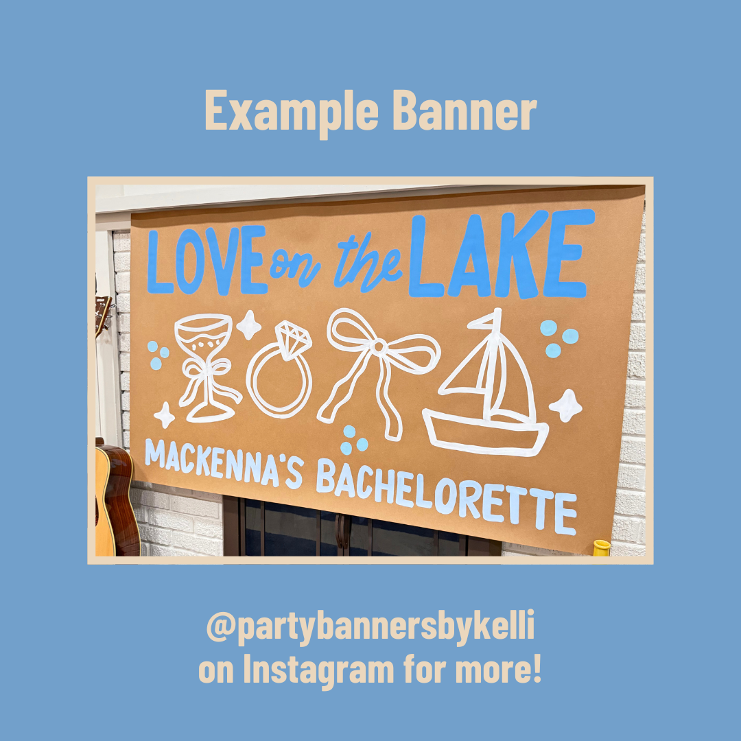 Love on the Lake Bachelorette Banner Templates