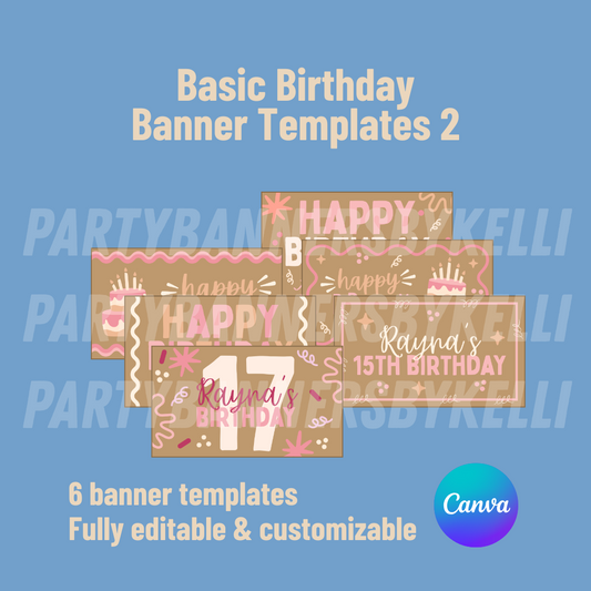 Basic Birthday Banner Templates 2