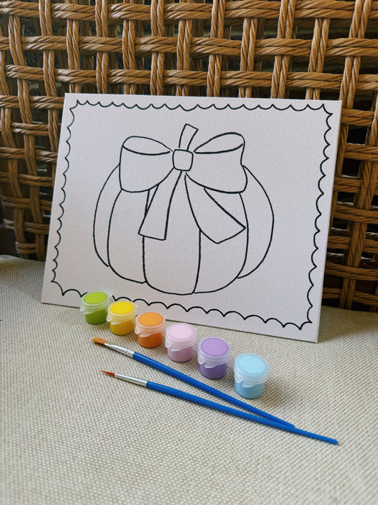 DIY Paint Kit - Pumpkin Bow