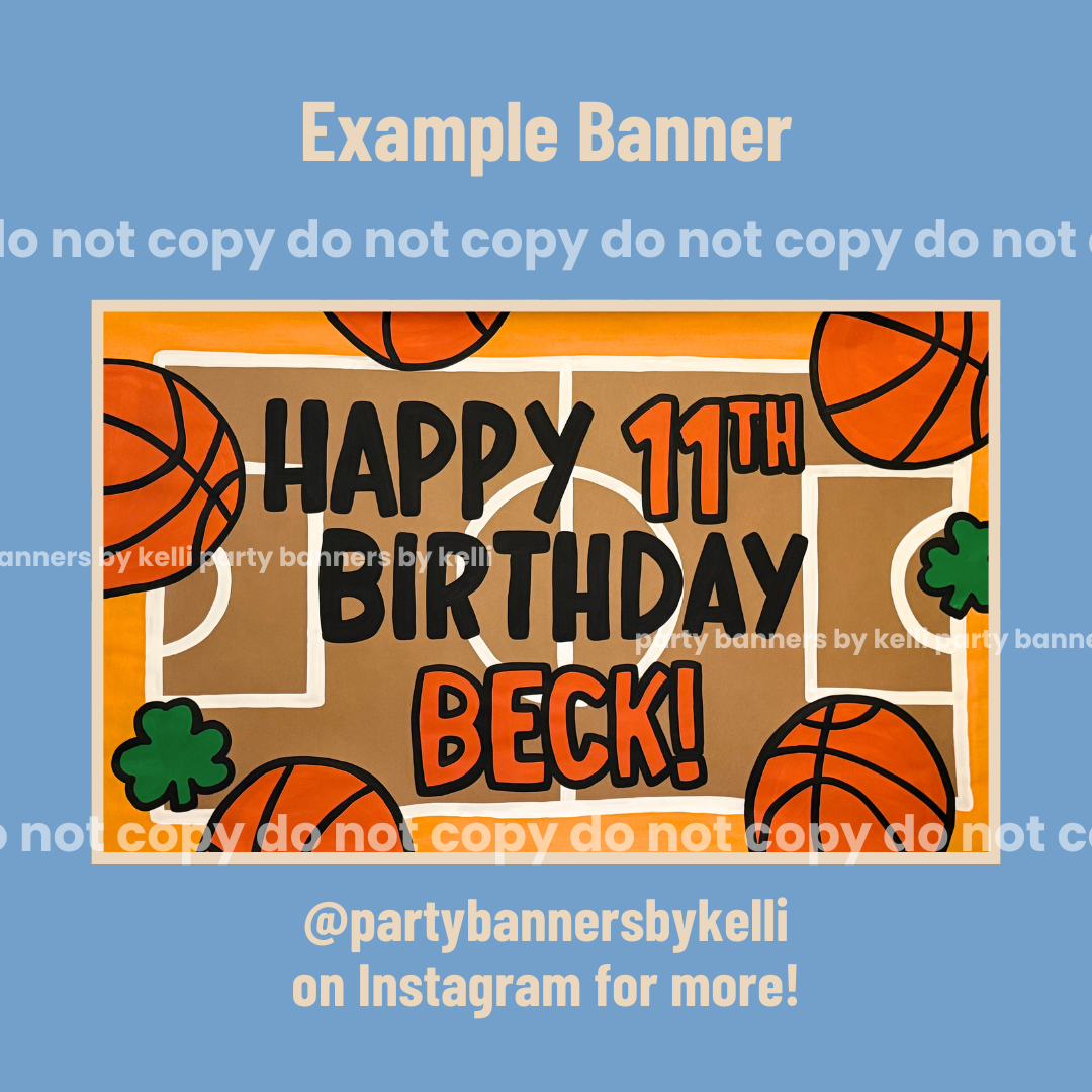 Basketball Birthday Banner Templates