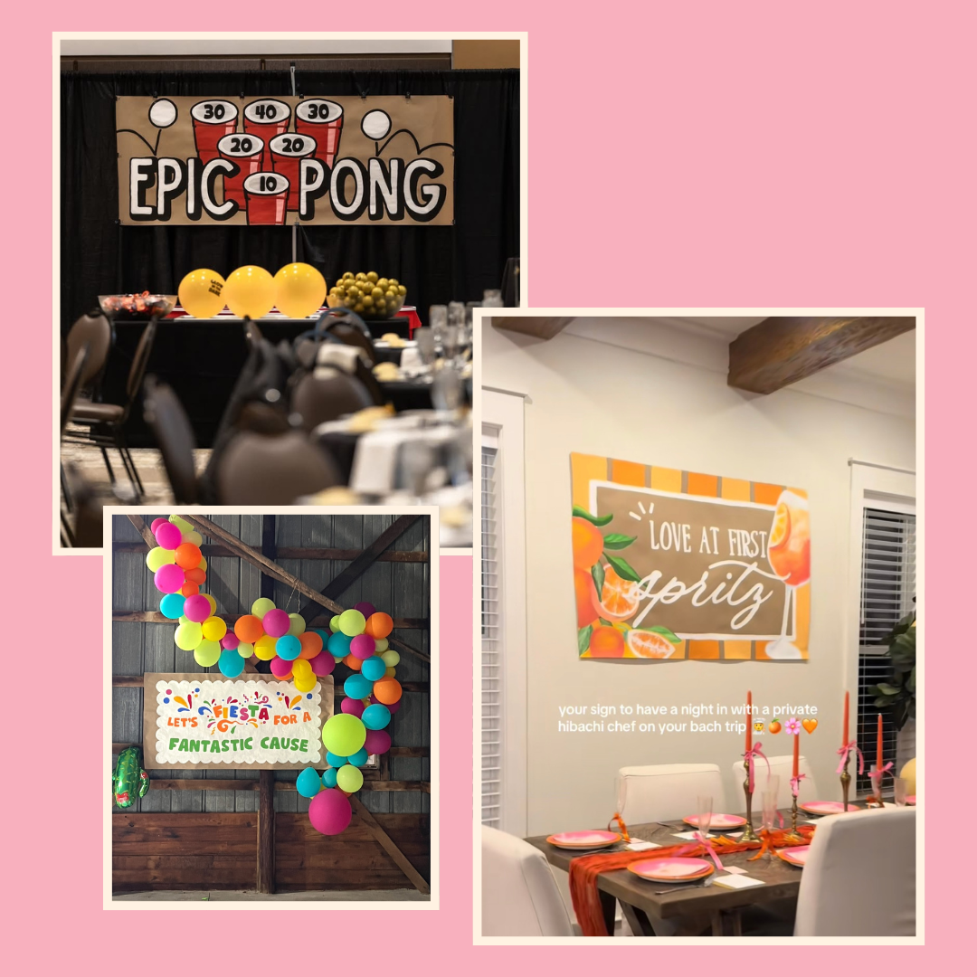 * Custom Handpainted Banner *