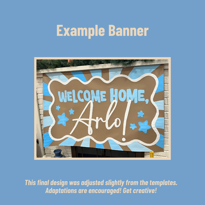 Welcome Home Baby Banner Templates