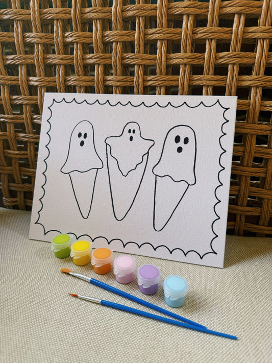 DIY Paint Kit - Ice Cream Ghosts