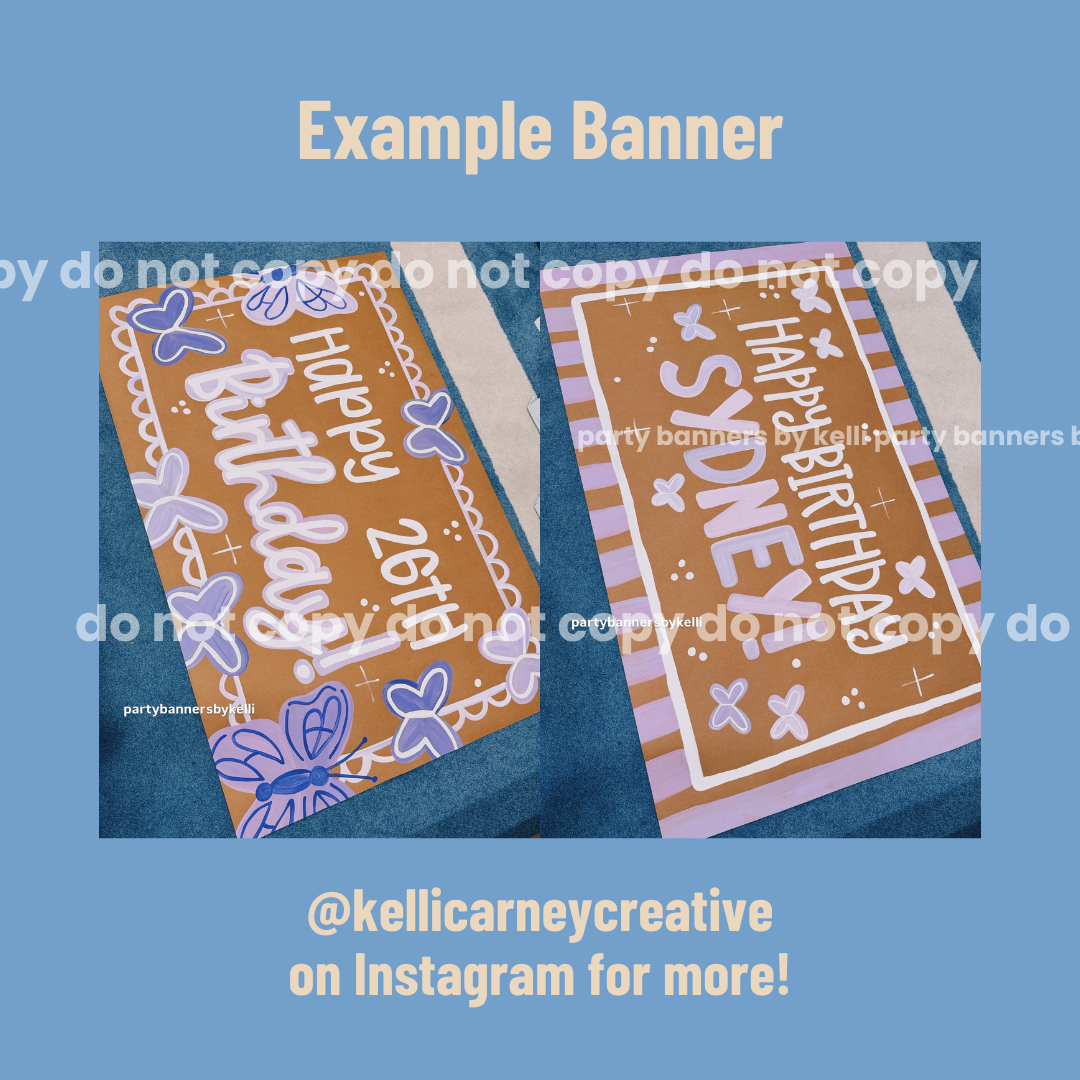Butterfly Birthday Banner Templates