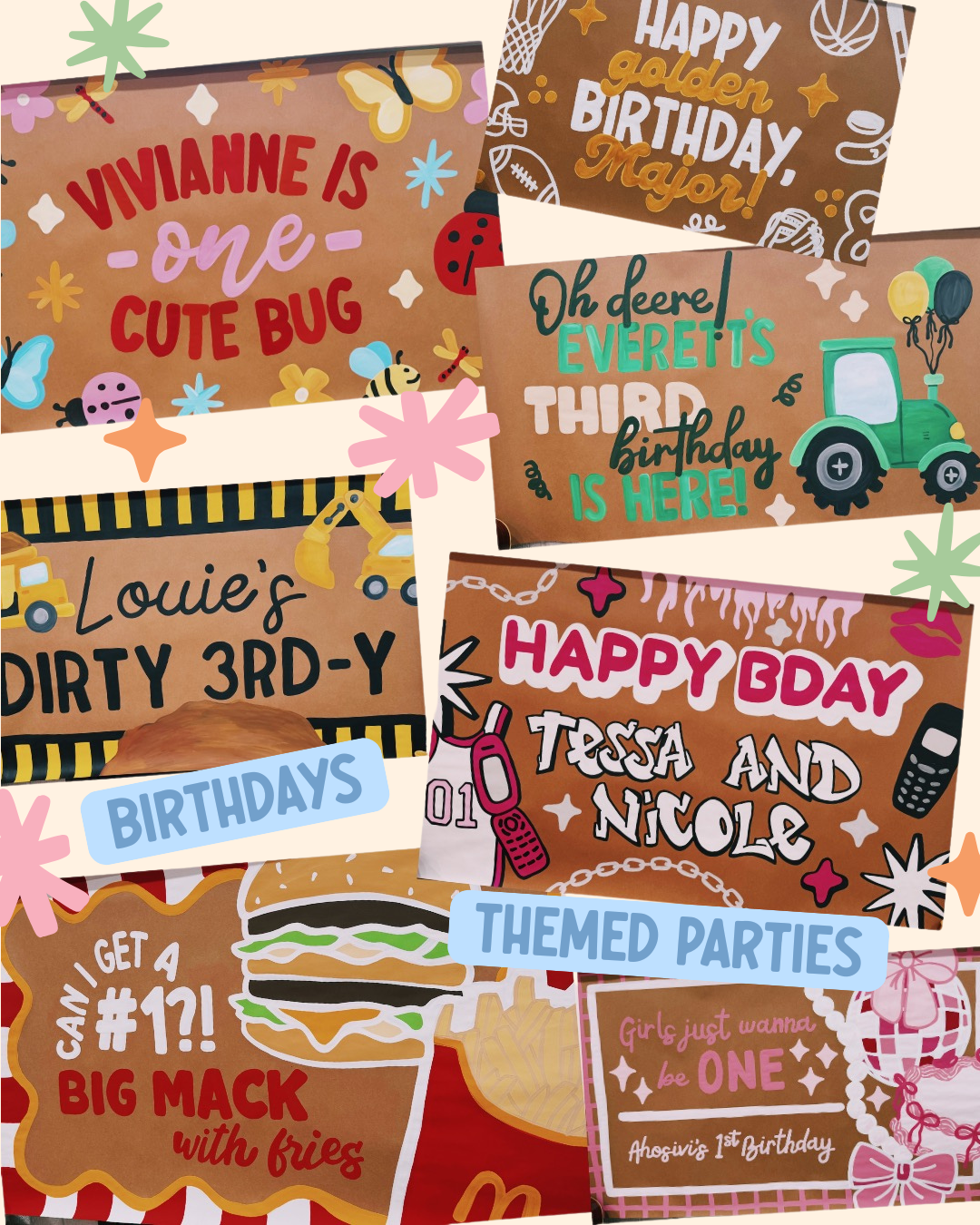 * Custom Handpainted Banner *