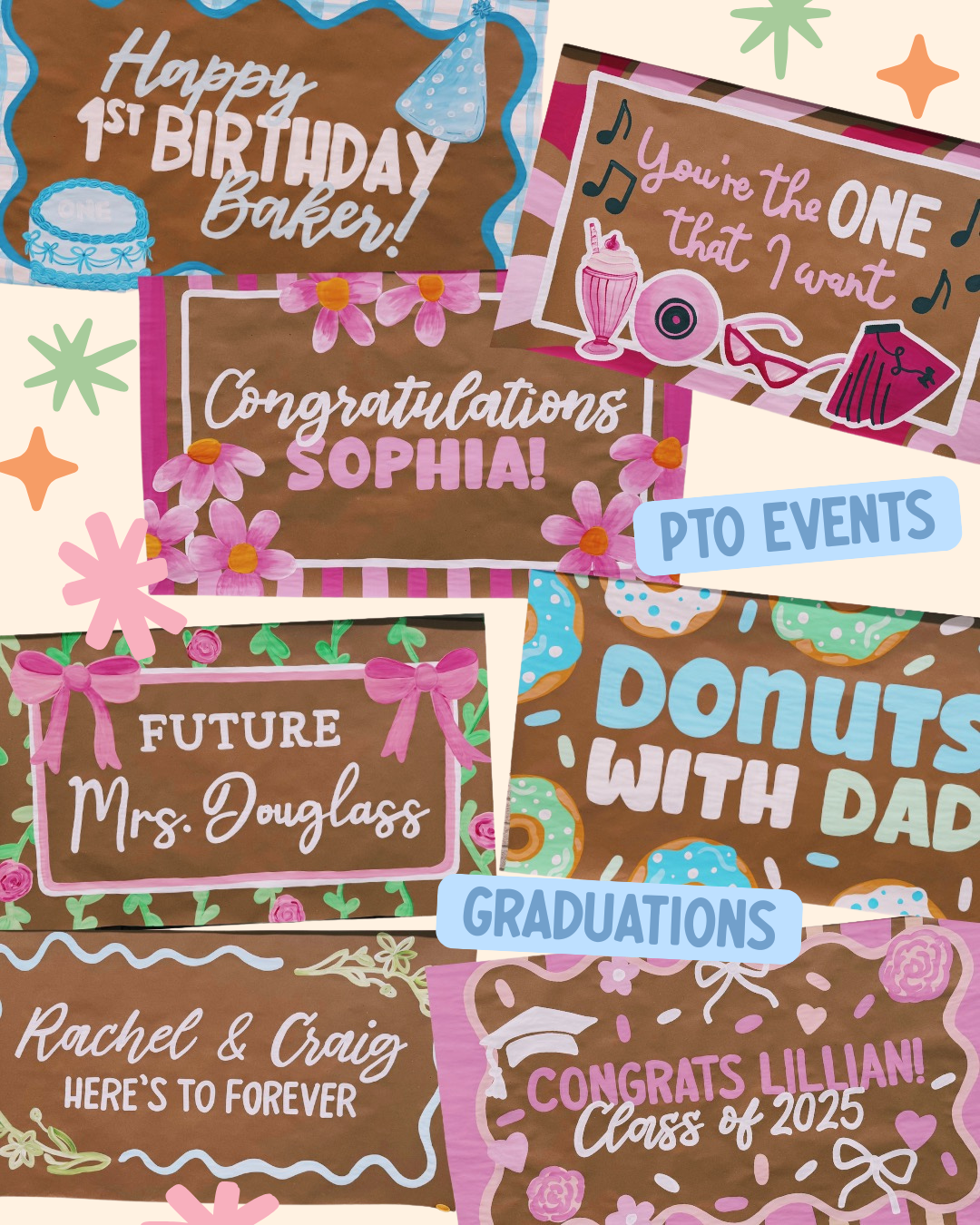 * Custom Handpainted Banner *