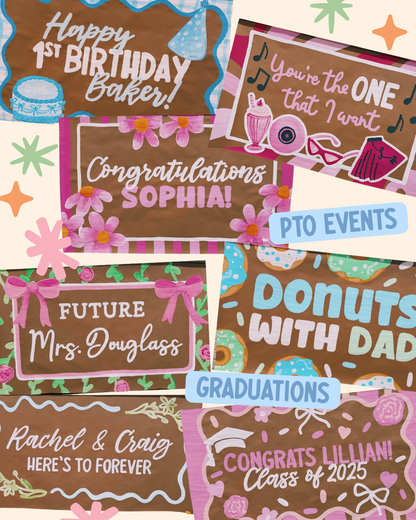 * Custom Handpainted Banner *