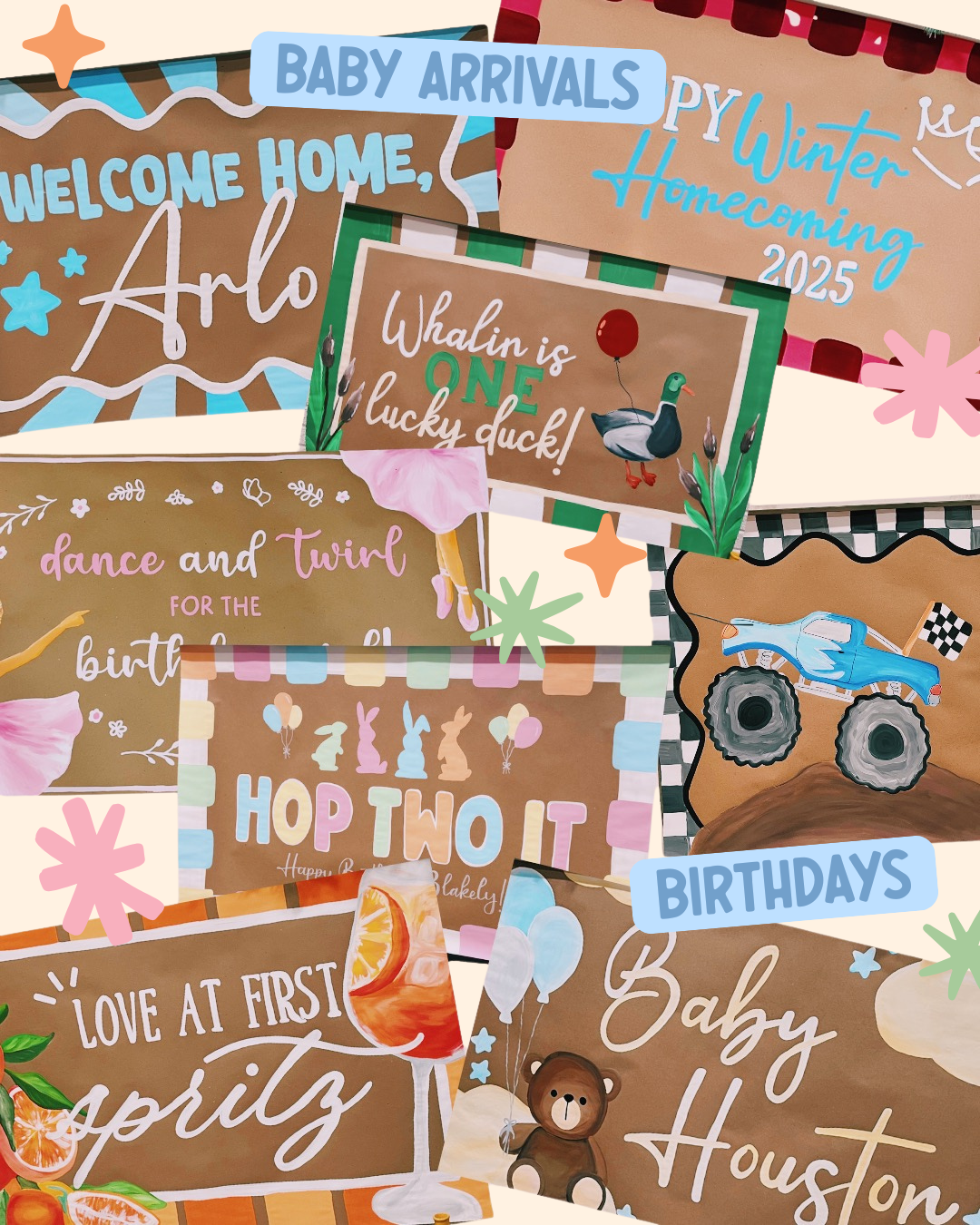 * Custom Handpainted Banner *