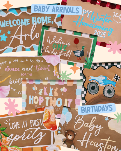 * Custom Handpainted Banner *