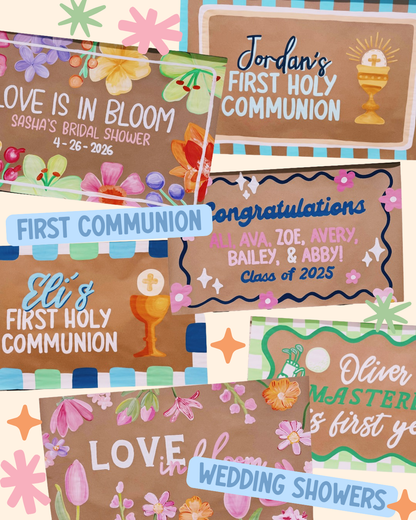 * Custom Handpainted Banner *