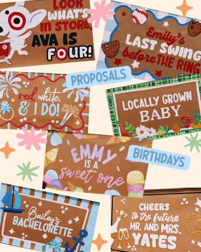 * Custom Handpainted Banner *