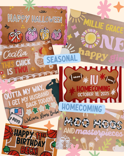 * Custom Handpainted Banner *