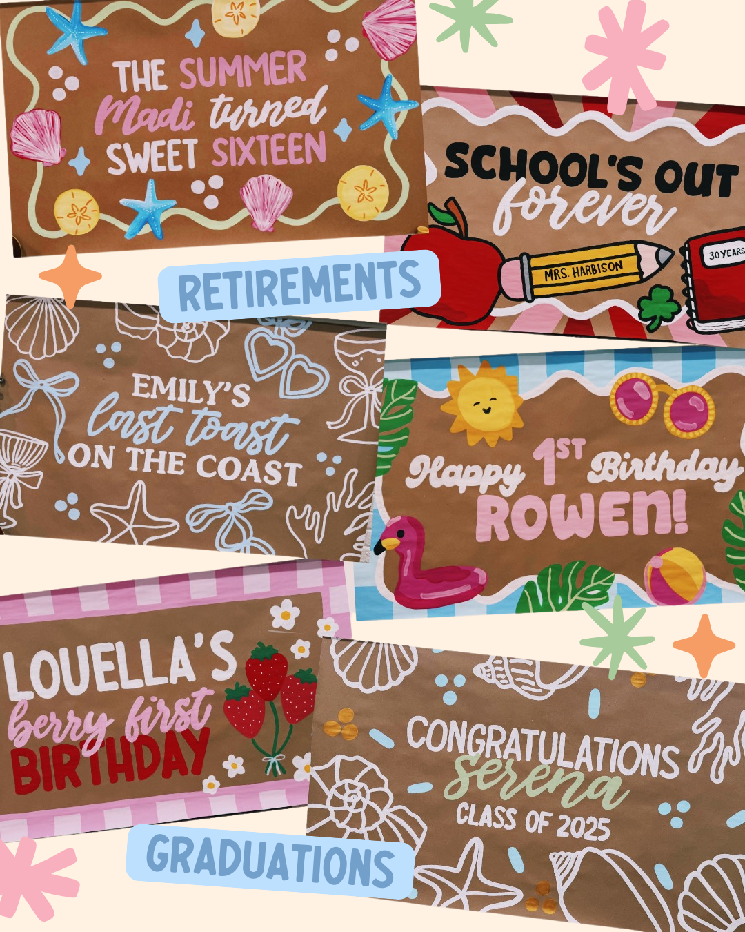 * Custom Handpainted Banner *