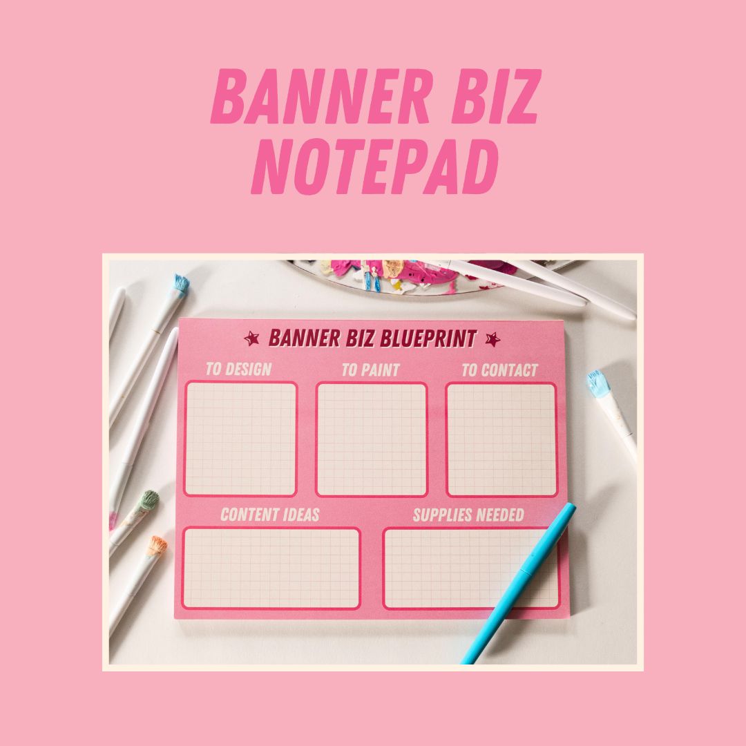 Banner Business Notepad – Party Banners by Kelli