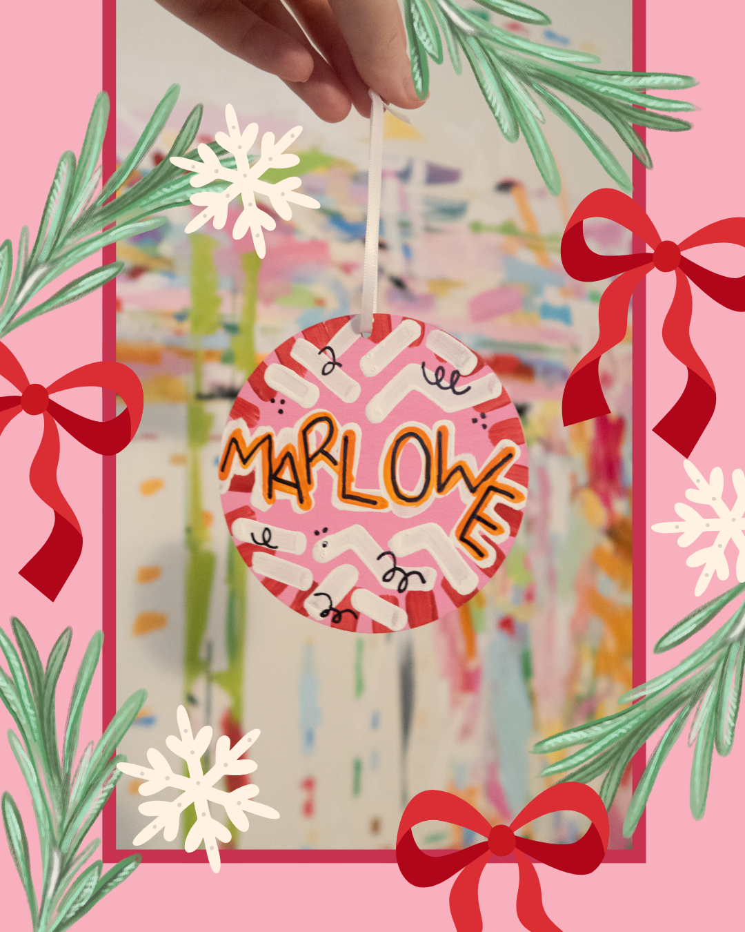 Pink & Orange Ornament