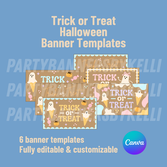 Trick or Treat Halloween Banner Templates