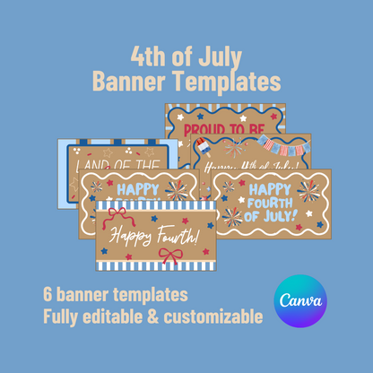 Fourth of July Banner Templates