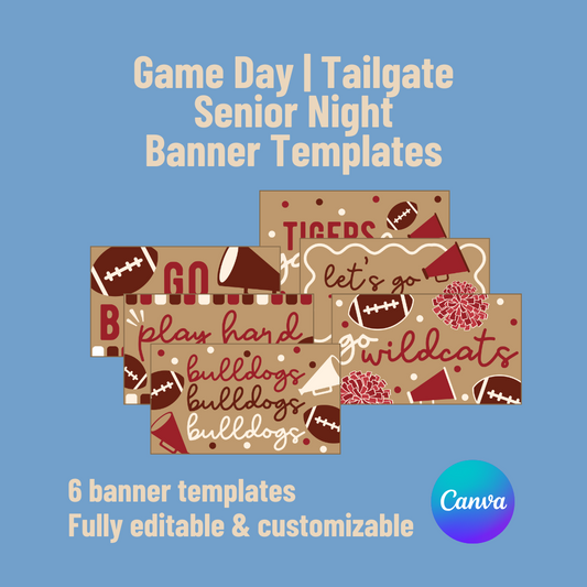 Game Day / Tailgate / Senior Night Sports Banner Templates