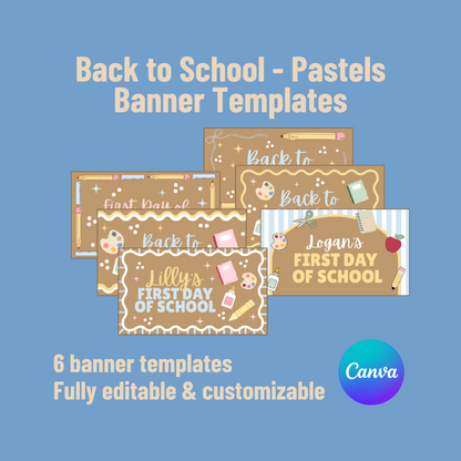 Back to School Pastels Banner Templates