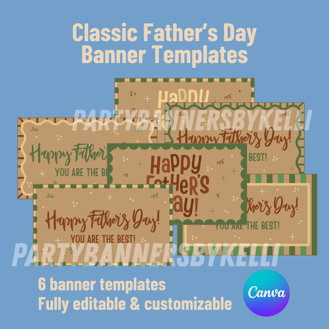 Classic Father's Day Banner Templates