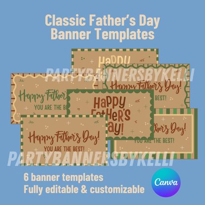 Classic Father's Day Banner Templates