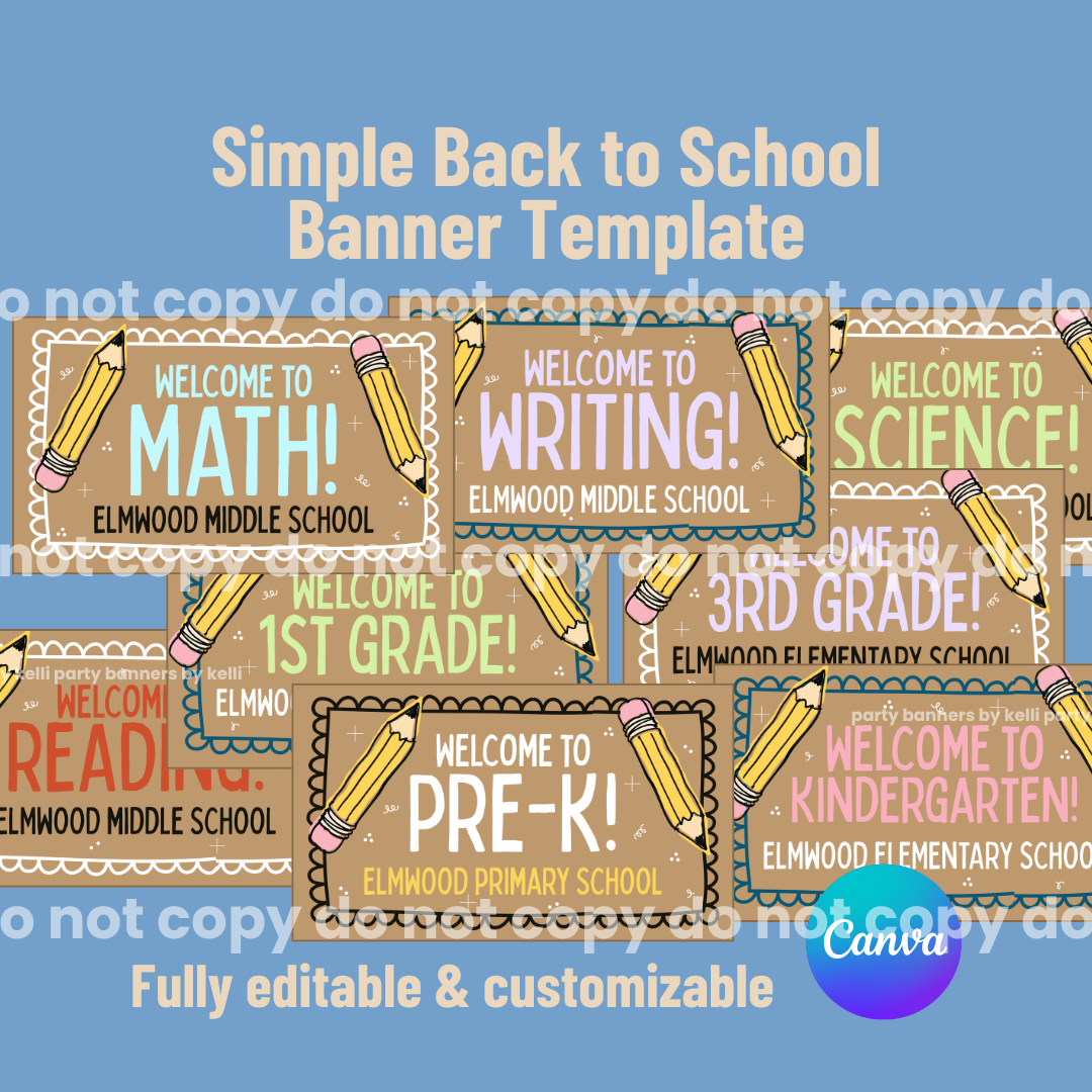 Simple Back to School Banner Template