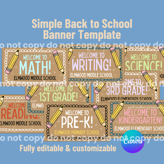 Simple Back to School Banner Template