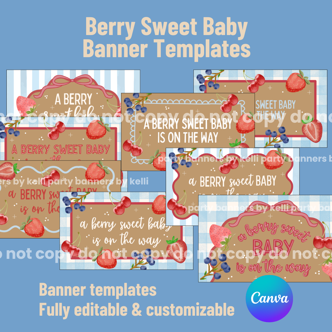 Berry Sweet Baby Banner Templates