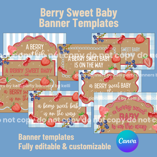 Berry Sweet Baby Banner Templates