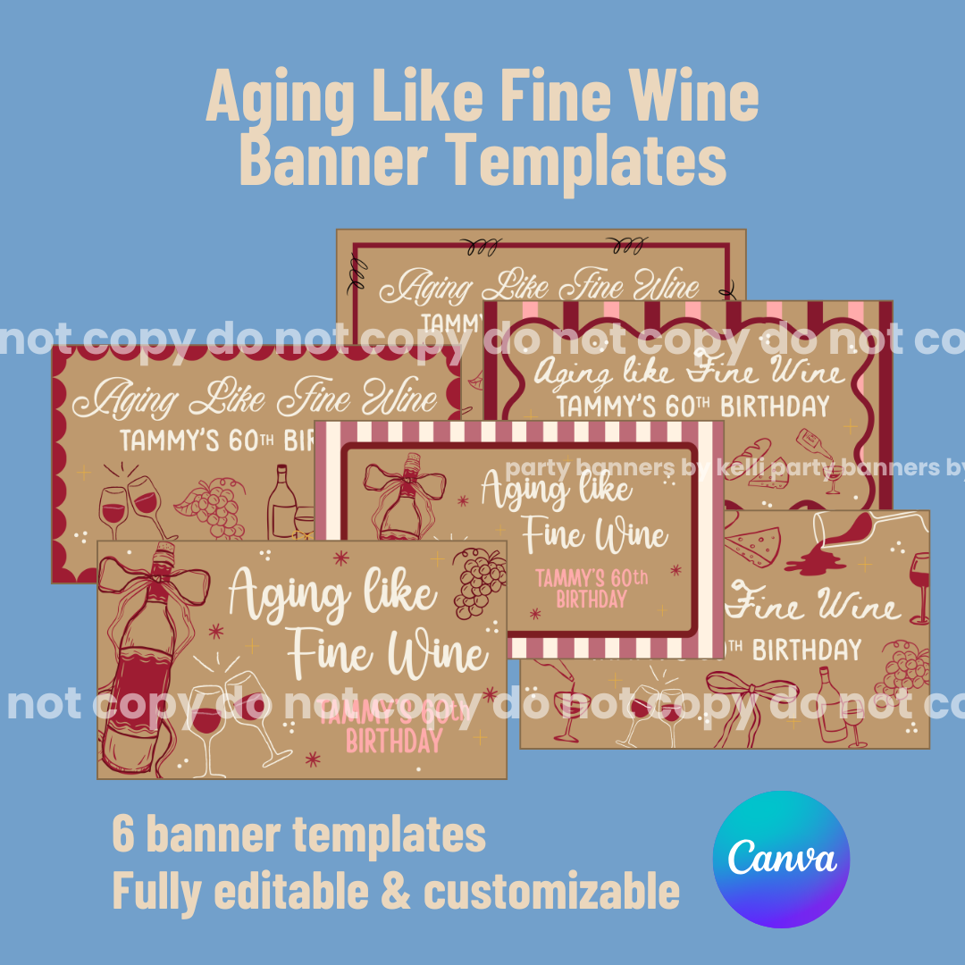 Aging Like Fine Wine Banner Templates