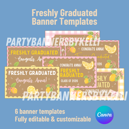 Freshly Graduated Banner Templates