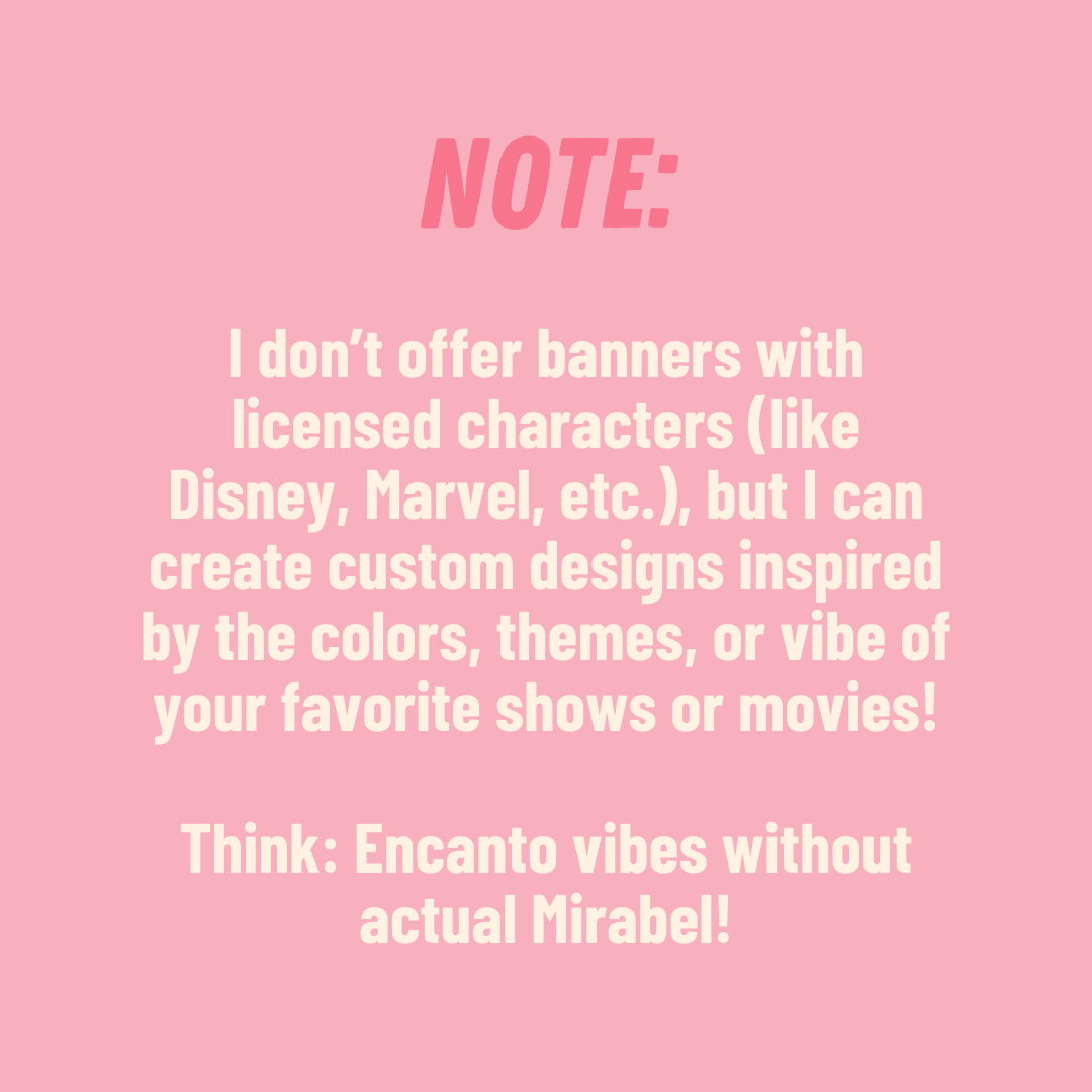 * Custom Handpainted Banner *