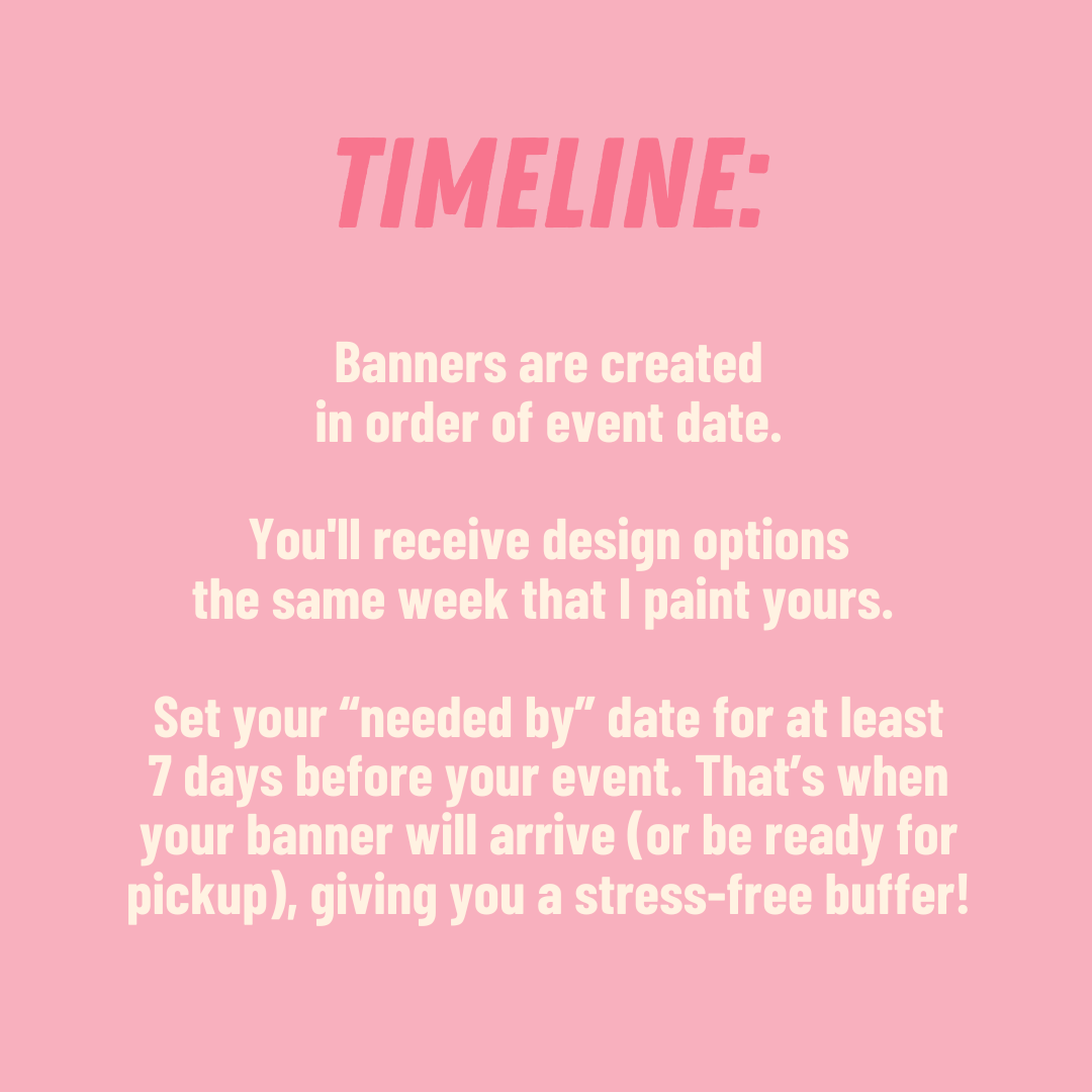 * Custom Handpainted Banner *